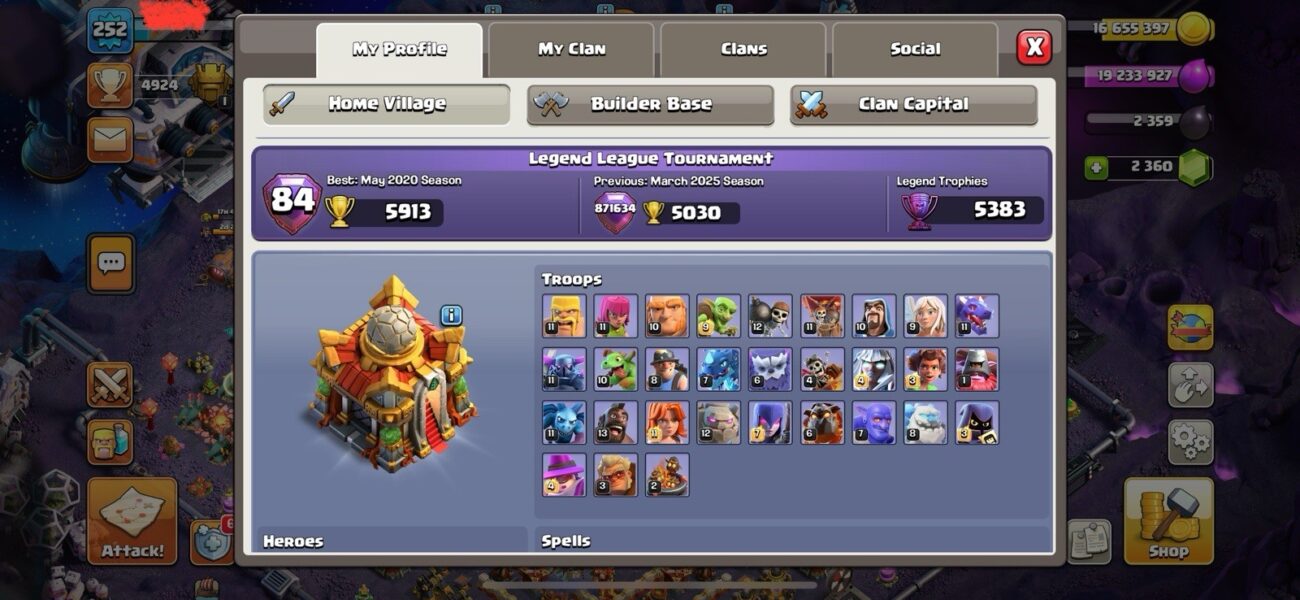 Clash of Clans Əfsanə Liqası Hesabı